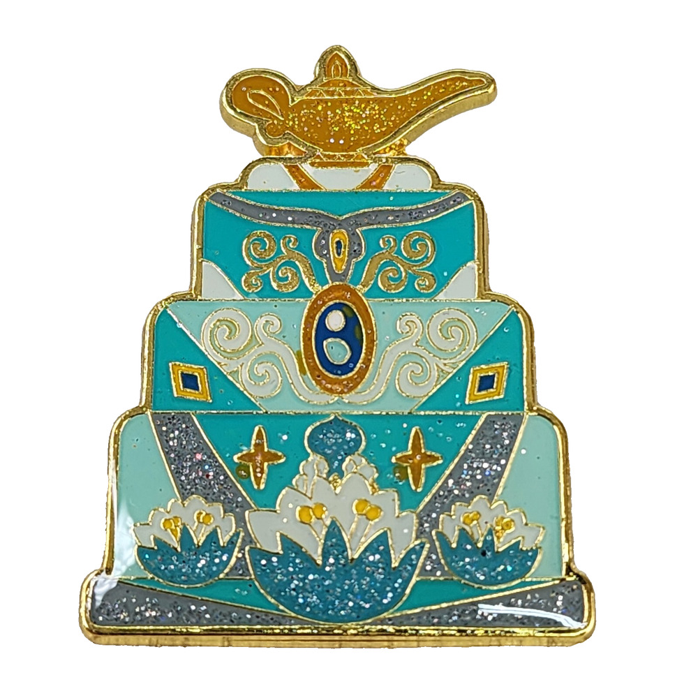 Loungefly Disney Aladdin Jasmine Wedding Cake Enamel 1.5"Pin Blind Box Blue Gold